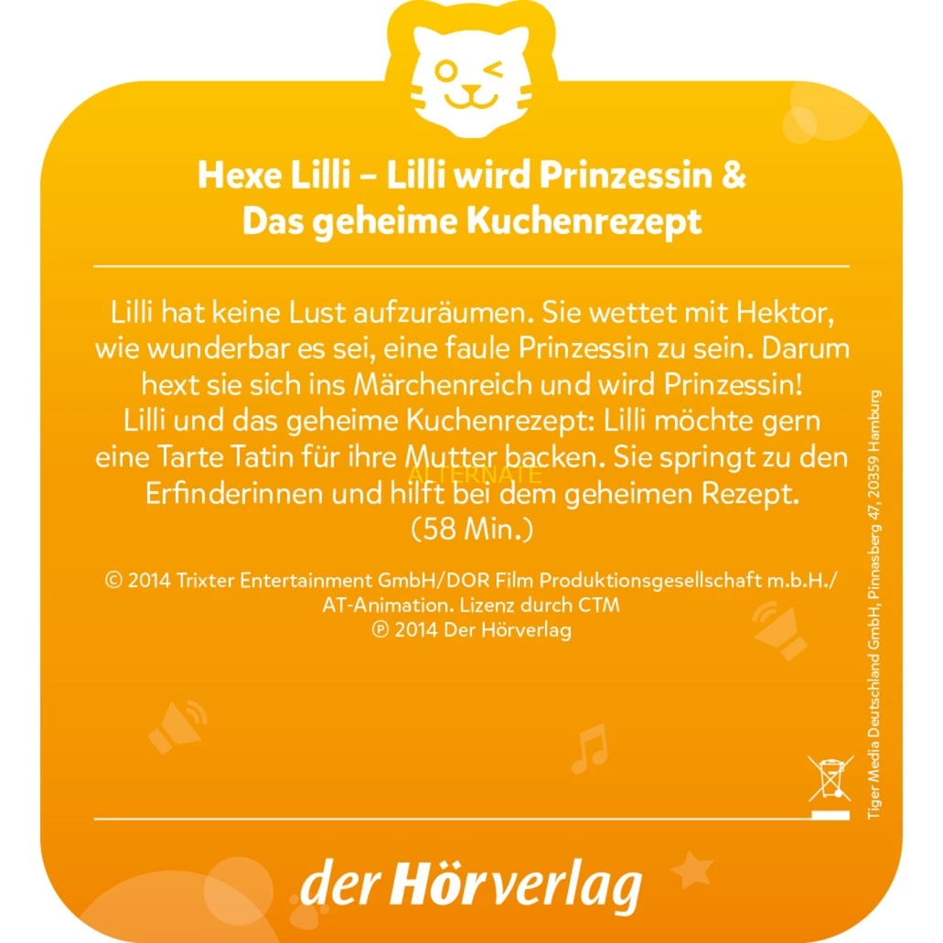 Tigerbox Tigermedia Tigercard - Hexe Lilli: Lilli Wird Prinzessin & Das Geheime Kuchenrezept, Hörbuch – Bild 2